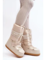 Dámské béžové vysoké boty do sněhu Venila