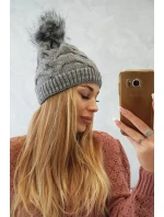 Fleecová čepice Ela K242 tmavě šedá
