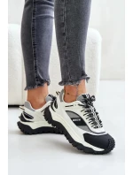 Kožené Dámské Tenisky Na Platformě Big Star HI-POLY SYSTEM Bílo-Černé