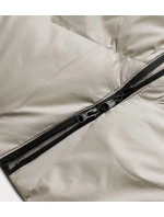 Lehká dámská zimní bunda (5m735-62) béžová - Goodlooking