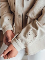 Dámská přechodná bunda v jedné velikosti v barvě hvězd STRASHINE cappuccino FashionStreet TY4846 Dámská přechodná bunda v jedné velikosti v barvě hvězd STRASHINE cappuccino FashionStreet TY4846