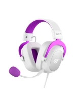 Herní sluchátka Havit H2002d bílá/fialová
