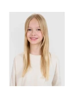 Dívčí oversize hladký rukáv s dlouhým rukávem 4F 4FJWSS25TLONF377-12S Dívčí oversize hladký rukáv s dlouhým rukávem 4F 4FJWSS25TLONF377-12S