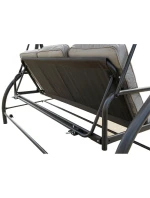 ZAHRADNÍ A BALKONOVÁ HOUPAČKA NINA 3MÍSTNÁ ŠEDÁ