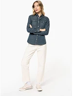 Kariban K 518 Denim halenka s dlouhým rukávem 20.K518 blue jean Kariban K 518 Denim halenka s dlouhým rukávem 20.K518 blue jean