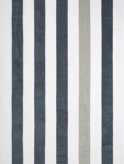 The One Towelling Towel Stripe Plážový ručník "Stripe" 48.1056 anthracite/light grey