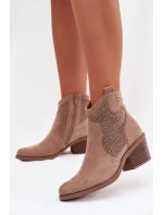 Boty na podpatku model 224428 Step in style Boty na podpatku model 224428 Step in style