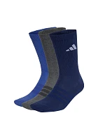 Ponožky adidas Cushioned Sportswear Crew 3P tmavě modré, šedé, modré KQ6762 Ponožky adidas Cushioned Sportswear Crew 3P tmavě modré, šedé, modré KQ6762