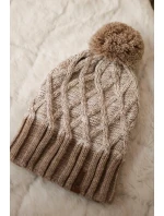 Milano fleecová čepice K203 ecru melange+dark beige Milano fleecová čepice K203 ecru melange+dark beige