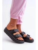 Dámské žabky / pantofle 24SD97-5610 Černá - NEWS