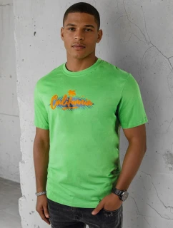 Pánské zelené tričko s potiskem FashionStreet RX5373