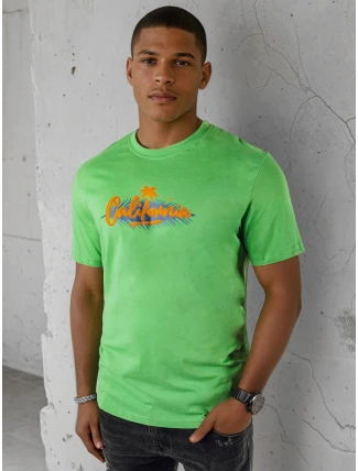 Pánské zelené tričko s potiskem FashionStreet RX5373