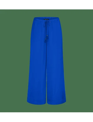 Summer Satin Trousers - BLUE - TRIUMPH BLUE - TRIUMPH