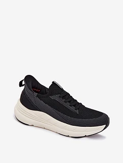 Pánské Sportovní Boty Textilní Slip-Ons Na Platformě Kobbo 102421 Černé