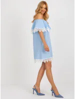 LK SK 506989 šaty.37 světle modrá LK SK 506989 šaty.37 světle modrá