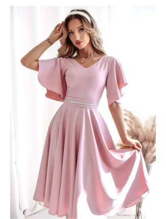 Společenské šaty model 208820 růžové - With You Společenské šaty model 208820 růžové - With You