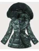 Zelená metalická dámská bunda (b8029-10)