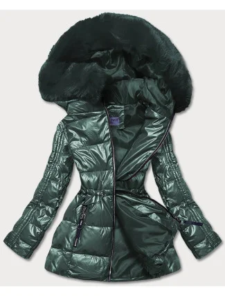 Zelená metalická dámská bunda (b8029-10)