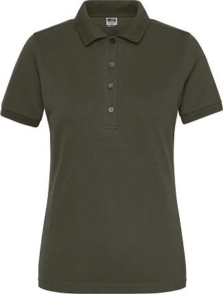 Daiber JN 1805 Dámské pracovní elastické bio polo - Solid 02.1805 olive