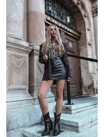 Dámské Kovábojky Eko Kůže Na Podpatku Čokoládové Sorelia