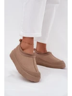 Dámské sněhule na platformě s nízkým svrškem Izamine – tmavě béžové Dámské sněhule na platformě s nízkým svrškem Izamine – tmavě béžové