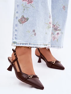 Sandály na podpatku model 227446 Step in style