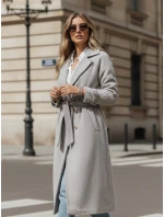 Dámský oversize kabát CAMELLYN dlouhý béžový FashionStreet NY0744