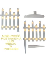 DEKORATIVNÍ LED PŘEKÁŽKY 8KS TEPLÁ BÍLÁ