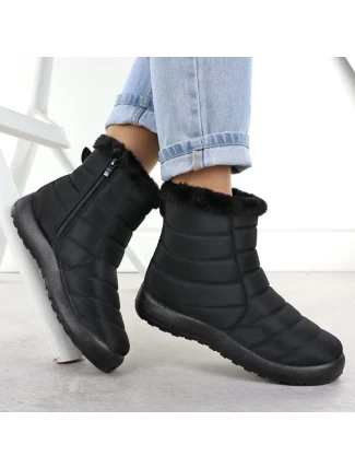 Dámské ploché zateplené sněhule černé Potocki SU33069