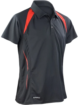 Spiro S 177M Pánské týmové piqué polo 29.177M black/red Spiro S 177M Pánské týmové piqué polo 29.177M black/red