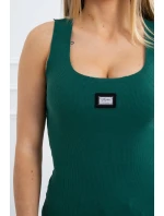 Žebrovaná halenka s halenkou zelená Žebrovaná halenka s halenkou zelená