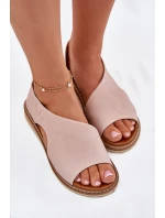 Dámské kožené sandály Artiker 46C1018 Světle růžové