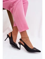 Dámské lodičky Sandály s ozdobným detailem Černé Lurella