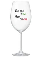 NIE SOM ONLINE SOM ONWINE - priehľadný pohár na víno 350 ml NIE SOM ONLINE SOM ONWINE - priehľadný pohár na víno 350 ml