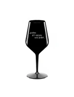PROTOŽE BÝT GEOLOG NENÍ PRDEL - černá nerozbitná sklenice na víno 470 ml PROTOŽE BÝT GEOLOG NENÍ PRDEL - černá nerozbitná sklenice na víno 470 ml
