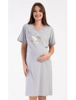Dámská noční košile mateřská Čáp s miminkem Dámská noční košile mateřská Čáp s miminkem