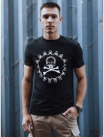 Pánské tričko s potiskem černé FashionStreet RX5580