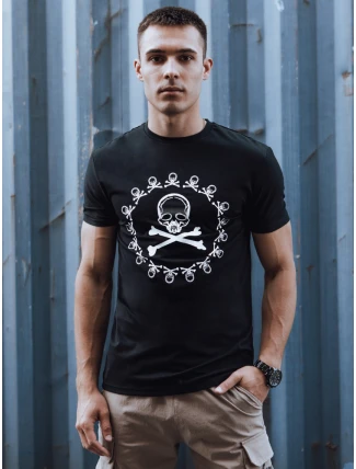 Pánské tričko s potiskem černé FashionStreet RX5580