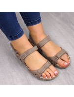Kožené sandály Comfort béžové W Helios 205 dámské