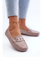 Dámské moderní semišové mokasíny fialové Rabell Dámské moderní semišové mokasíny fialové Rabell