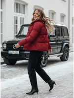 Dámská prošívaná zimní bunda LARO bordó FashionStreet TY4957