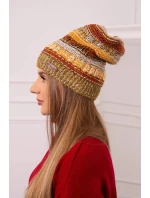 Čepice s fleecem Patrycja K254 hořčice+khaki Čepice s fleecem Patrycja K254 hořčice+khaki