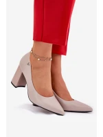 Elegantní Lodičky Na Podpatku Vinceza 62220 Šedé