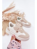 Sportovní Boty Sneakers Dívčí Na Suchý Zip Béžové Zarina