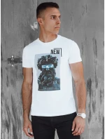 Pánské bílé tričko s potiskem FashionStreet RX5537