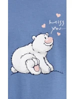 Dámské pyžamo dlouhé Méďa a tučňák