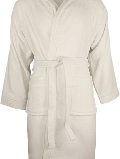 The One Towelling Velour Bathrobe Župan s kapucí 48.1043 ivory