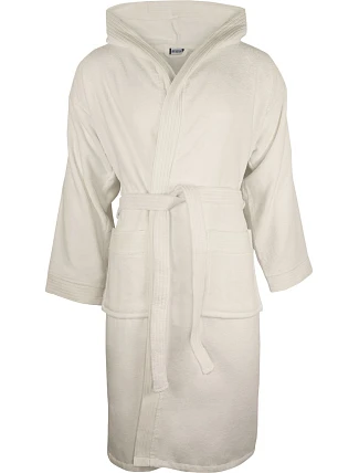 The One Towelling Velour Bathrobe Župan s kapucí 48.1043 ivory The One Towelling Velour Bathrobe Župan s kapucí 48.1043 ivory