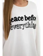 Mikina s vyšívaným nápisem ecru Mikina s vyšívaným nápisem ecru