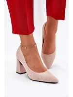 Elegantní Lodičky Na Podpatku V Růžové Vinceza 62223 Béžové